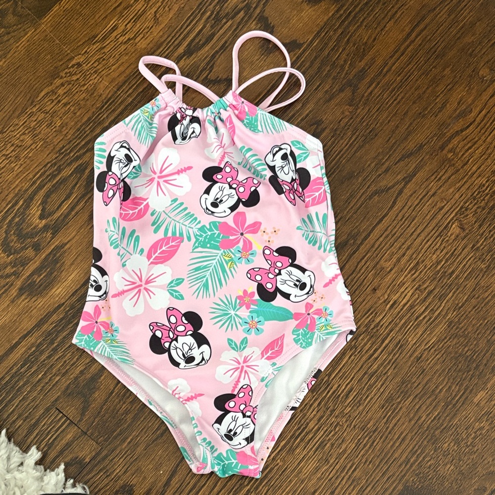 PatPat Pink Minnie Mouse One Piece Swimsuit